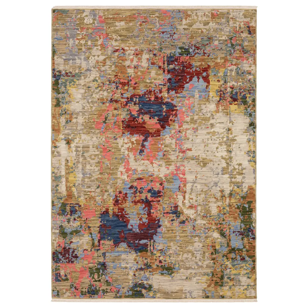 Soleri SOL06 Beige/ Multi Indoor Area Rug - 5'3