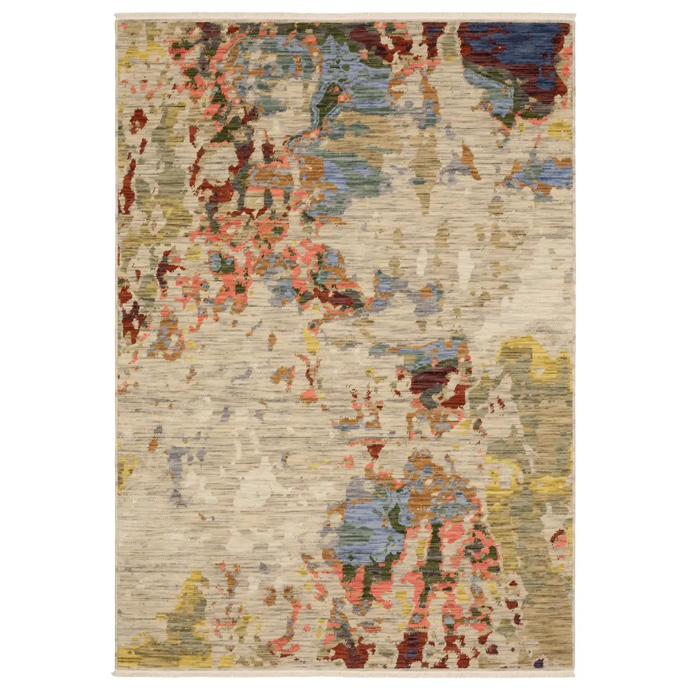 Soleri SOL09 Beige/ Multi Indoor Area Rug - 3'3