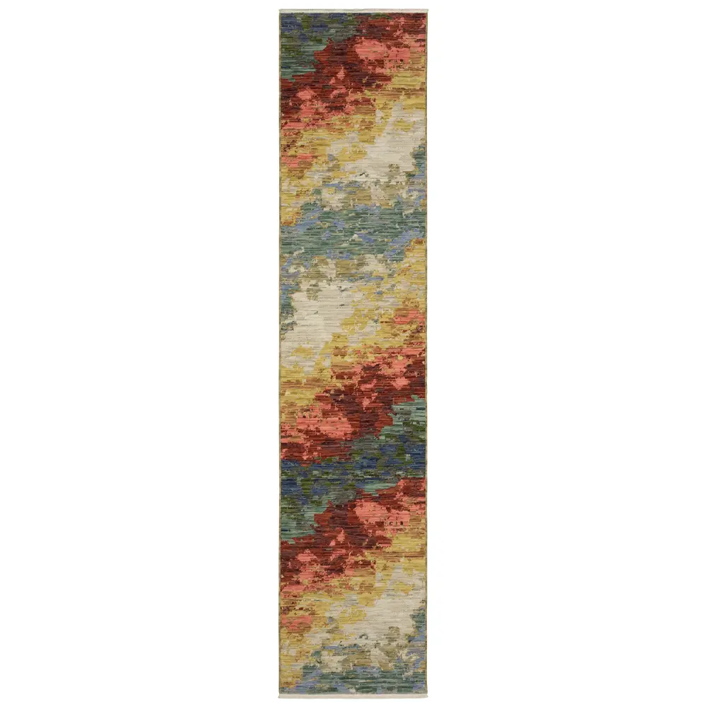 Soleri SOL04 Beige/ Multi Indoor Area Rug - 2'6