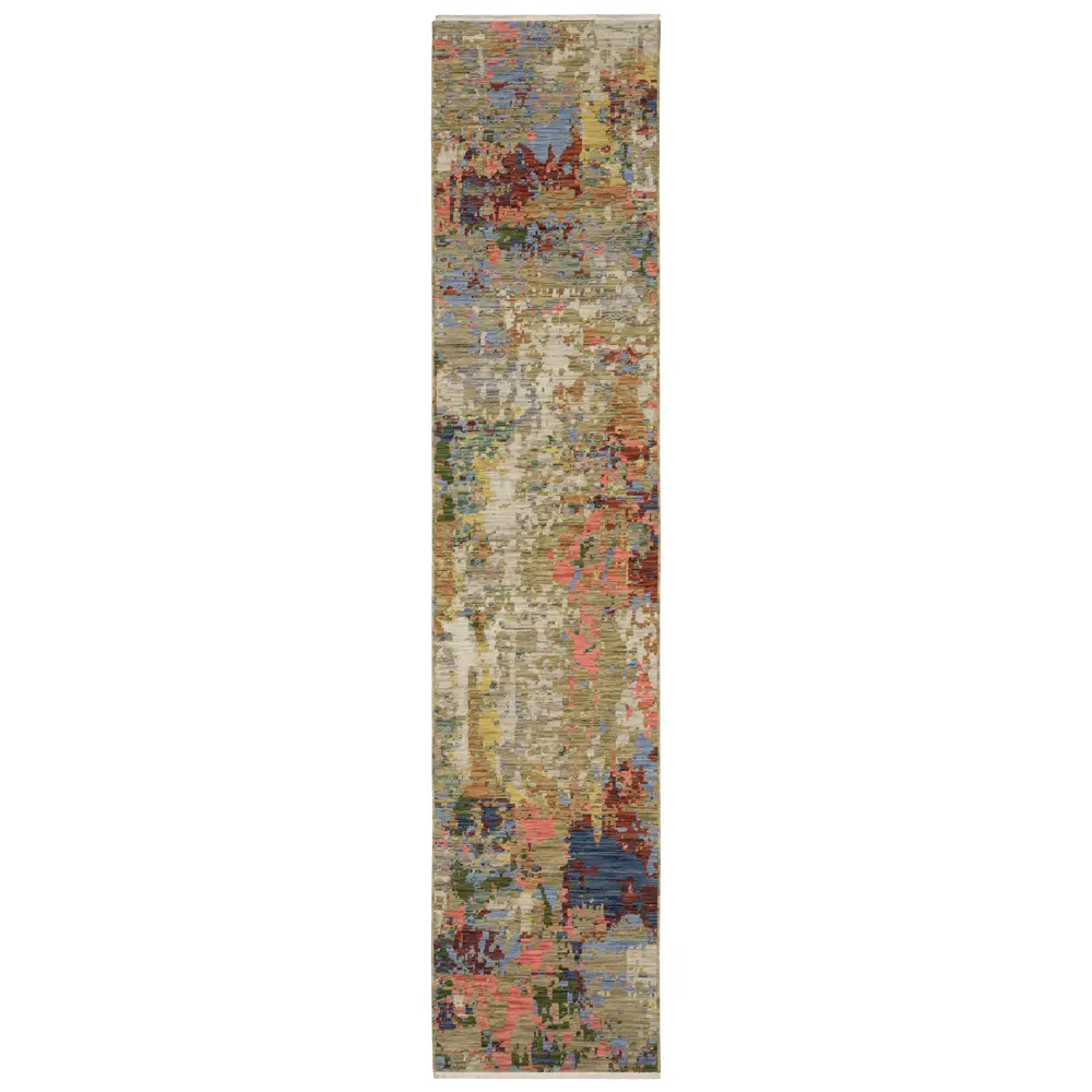 Soleri SOL06 Beige/ Multi Indoor Area Rug - 2'6