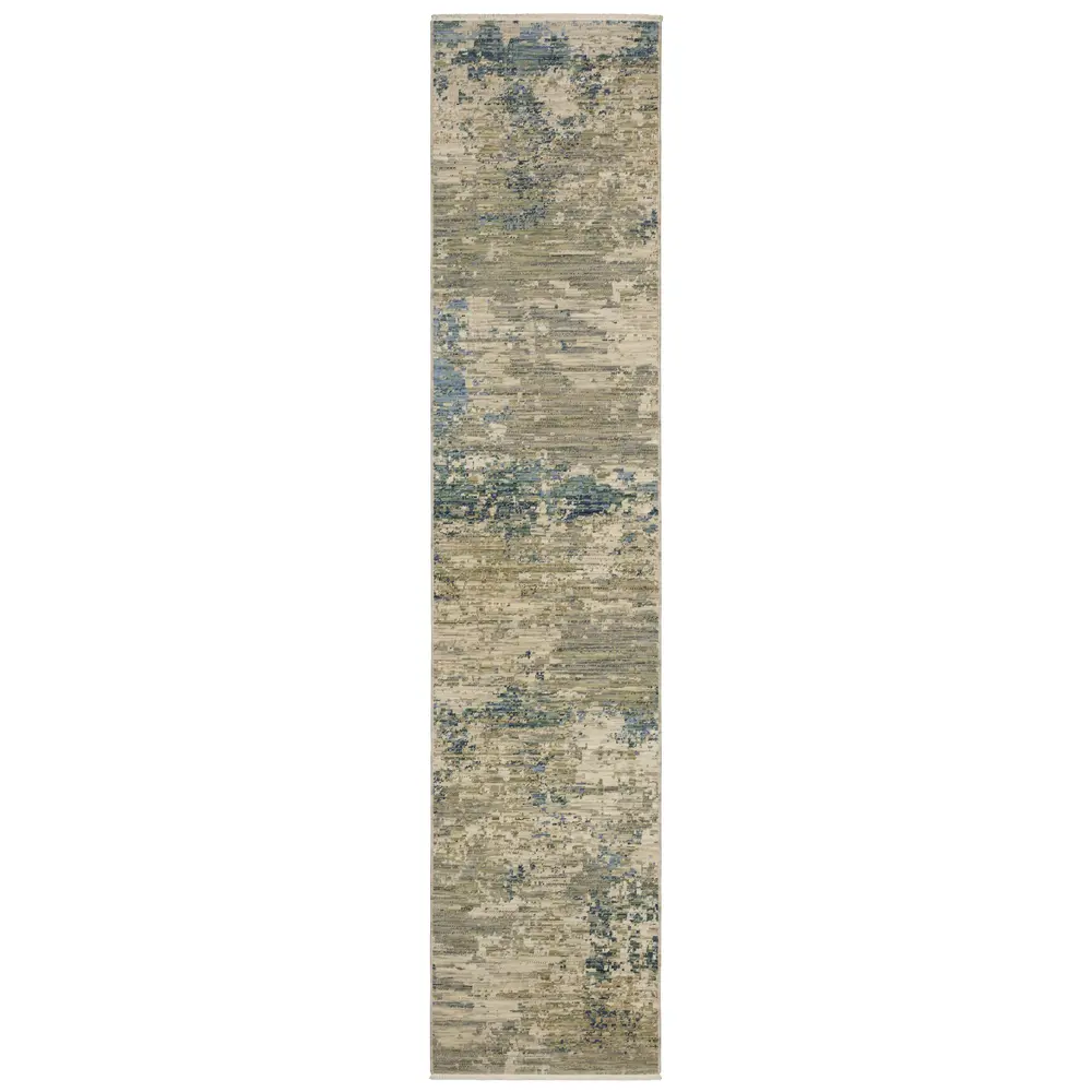 Soleri SOL07 Beige/ Blue Indoor Area Rug - 2'6