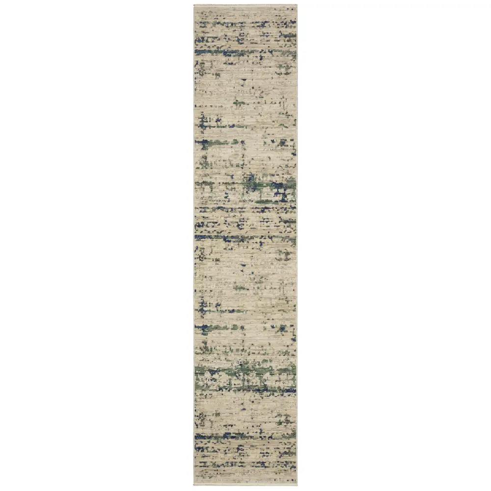 Soleri SOL08 Beige/ Green Indoor Area Rug - 2'6