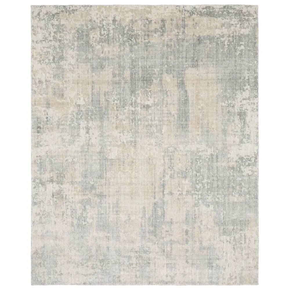 Solstice SLS03 Slate/ Beige Indoor Area Rug - 8' x 10'
