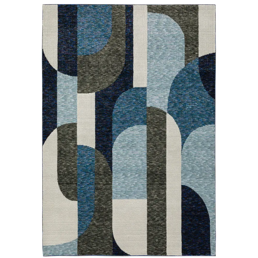 Strada STR03 Blue/ Grey Indoor Area Rug - 7'10