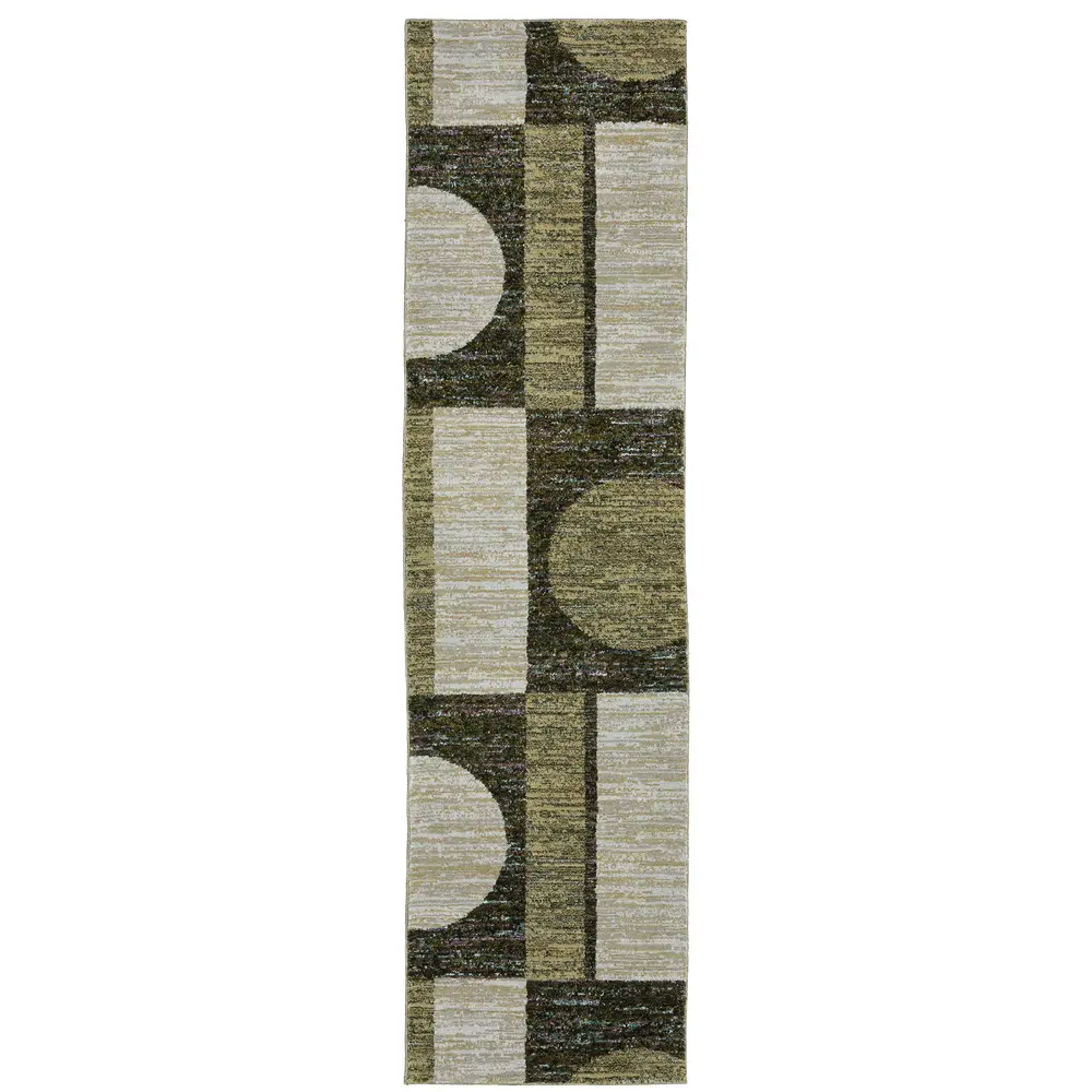 Strada STR05 Gold/ Green Indoor Area Rug - 2'3