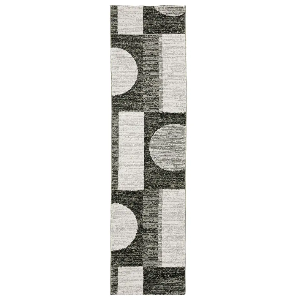 Strada STR06 Charcoal/ Grey Indoor Area Rug - 2'3
