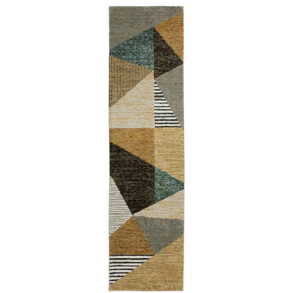 Strada STR10 Gold/ Multi Indoor Area Rug - 2'3