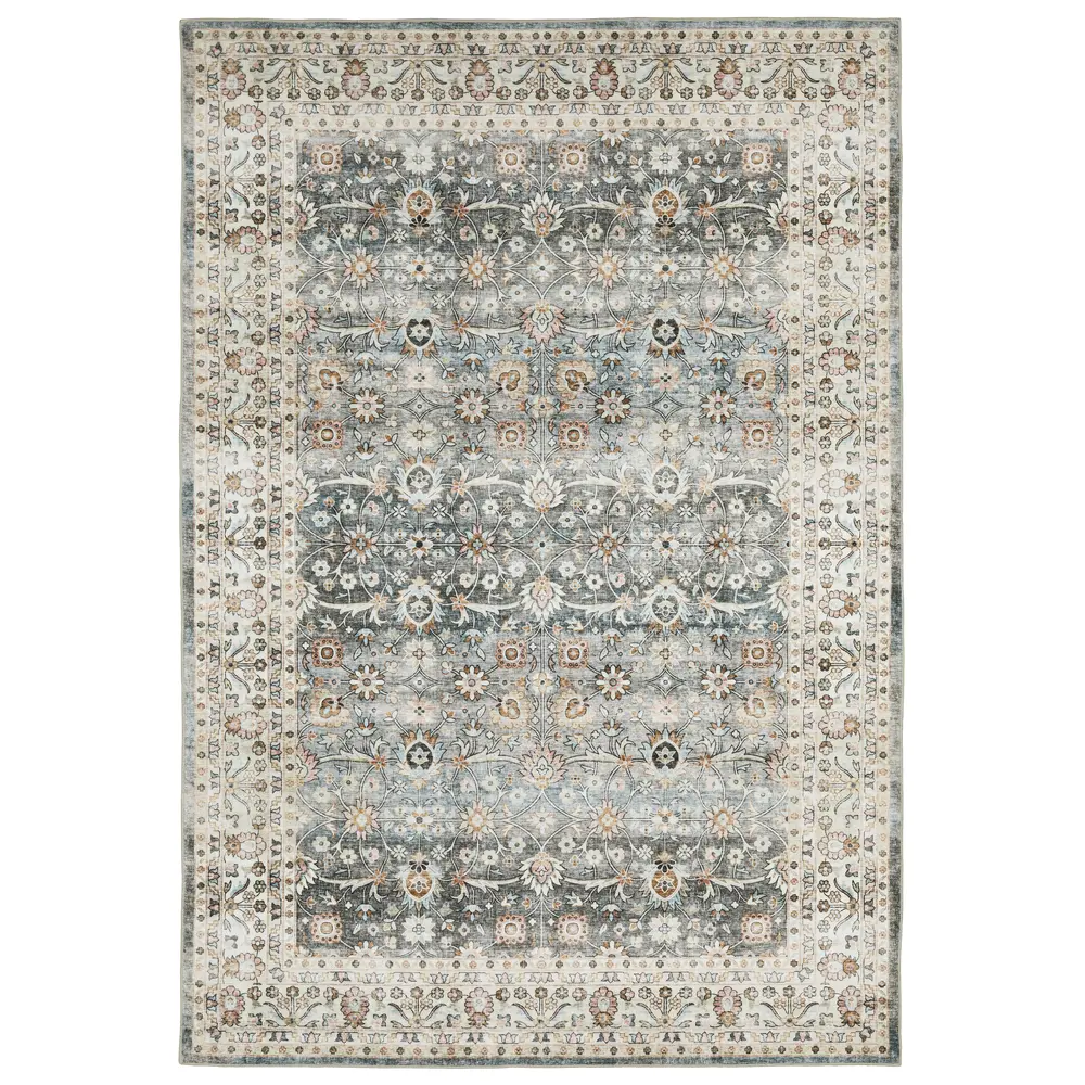 Sumter SUM07 Grey/ Ivory Indoor Area Rug - 3'6