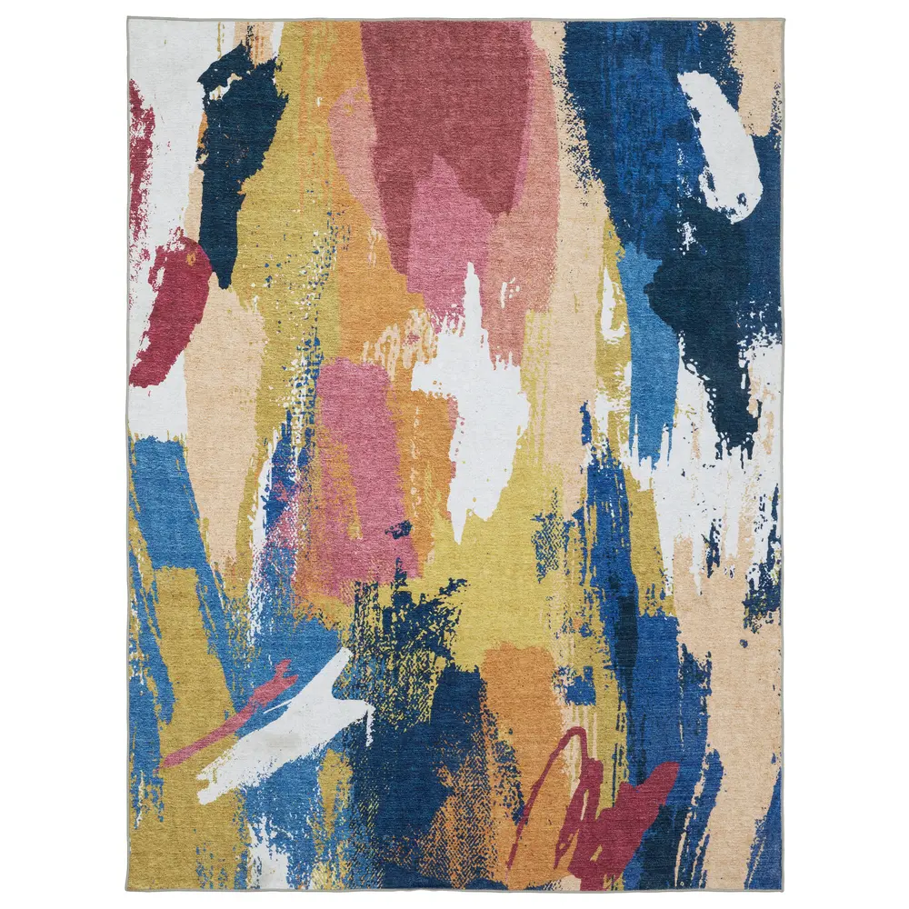 Sumter SUM09 Blue/ Gold Indoor Area Rug - 3'6