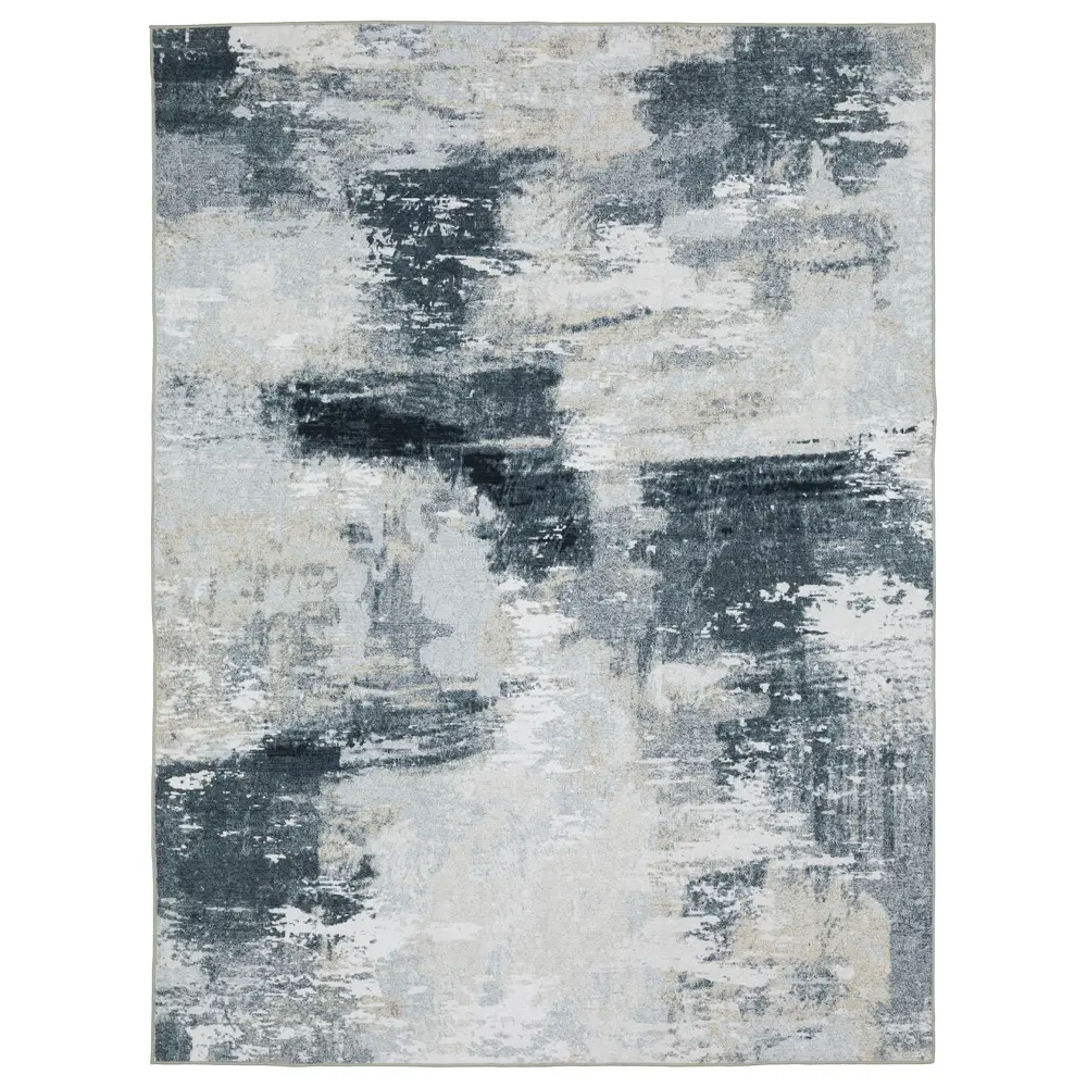 Sumter SUM12 Ivory/ Grey Indoor Area Rug - 5' x 7'