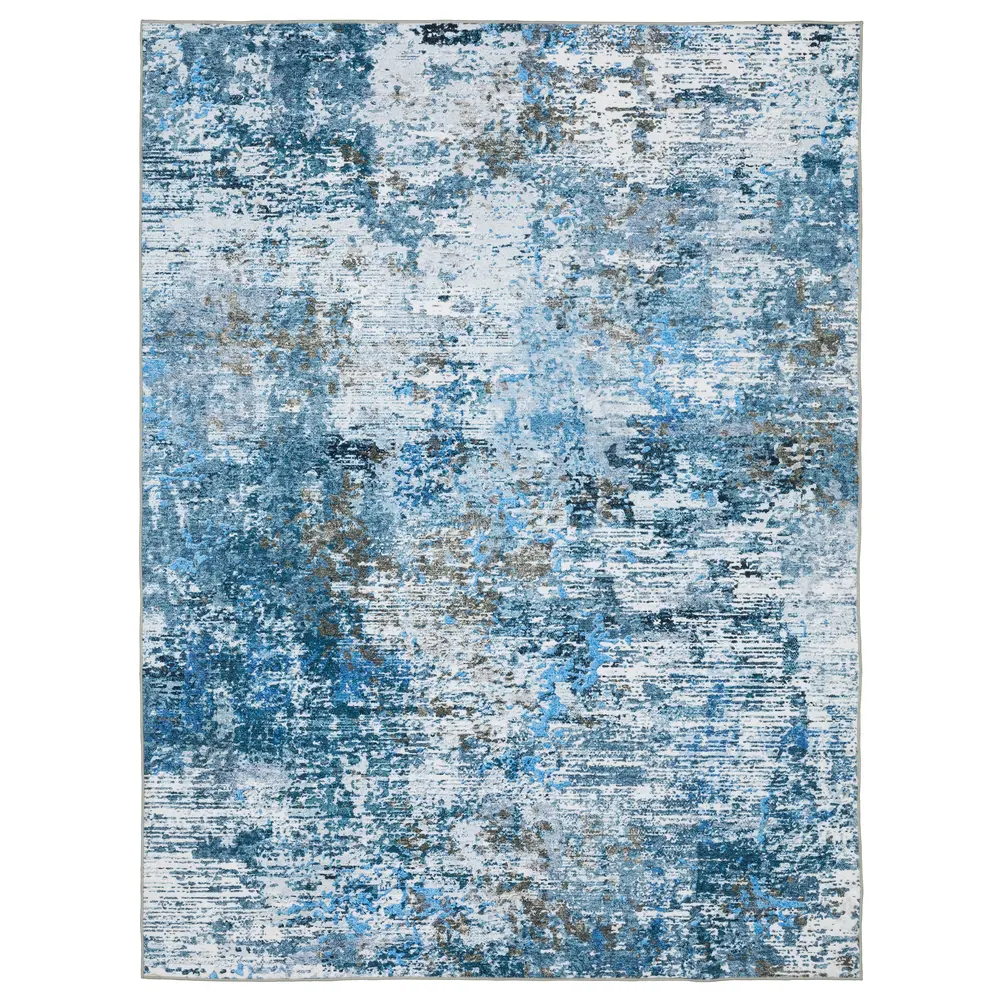 Sumter SUM14 Blue/ Ivory Indoor Area Rug - 5' x 7'