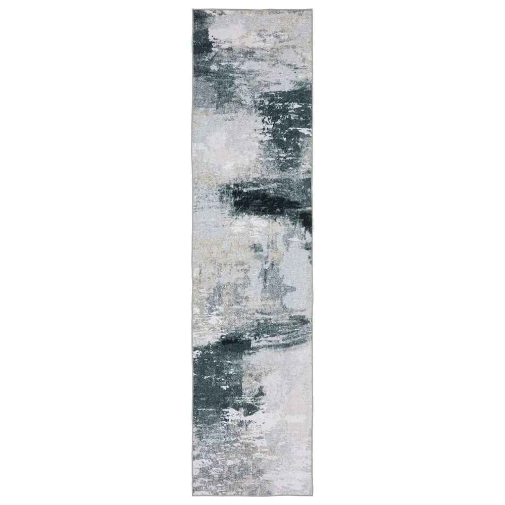 Sumter SUM12 Ivory/ Grey Indoor Area Rug - 2' x 8'