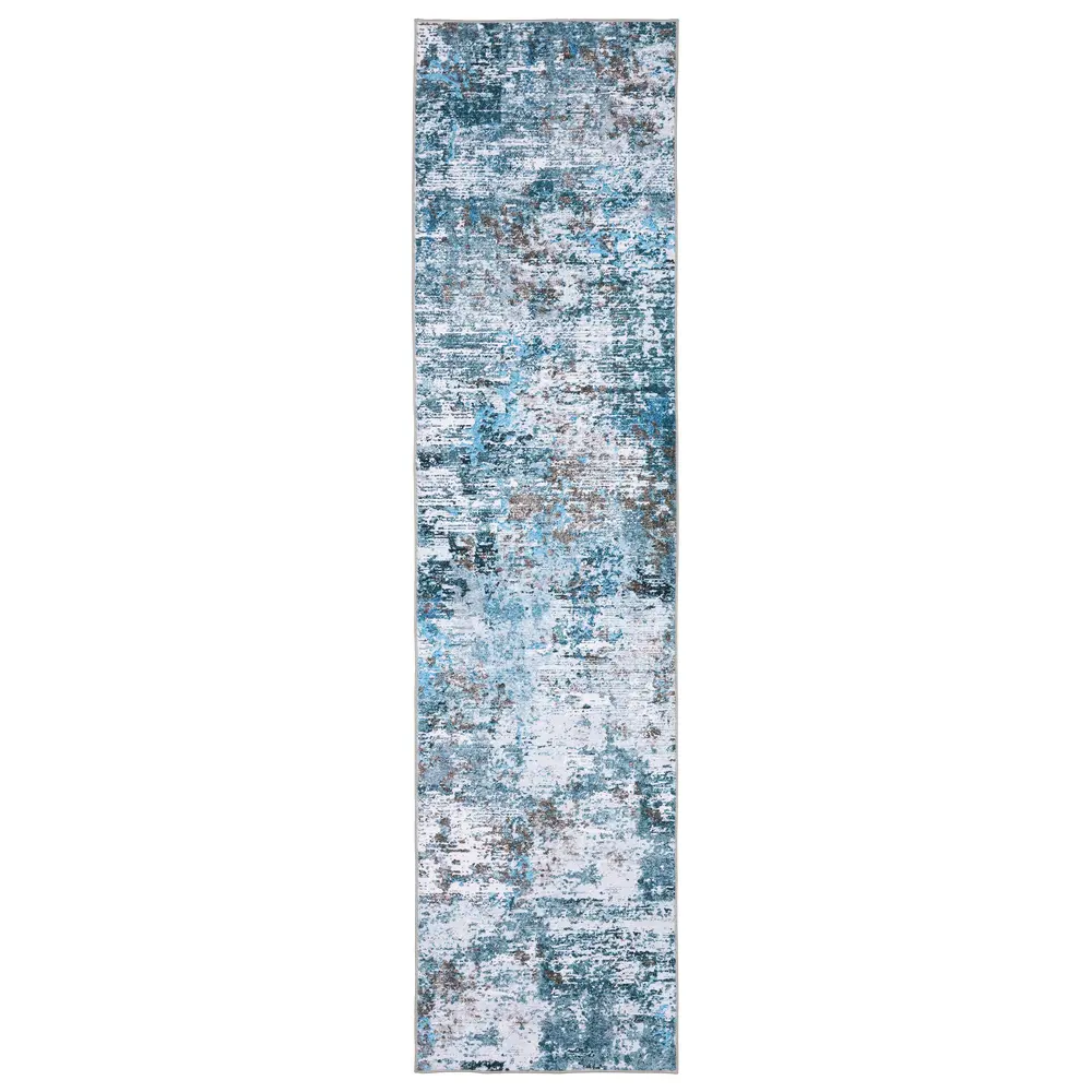 Sumter SUM14 Blue/ Ivory Indoor Area Rug - 2' x 8'