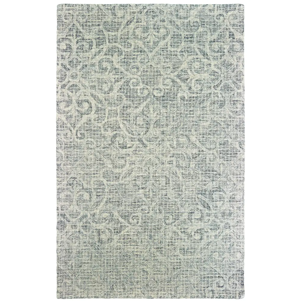 Tallavera 55602 Grey/ Ivory Indoor Area Rug - 3'6