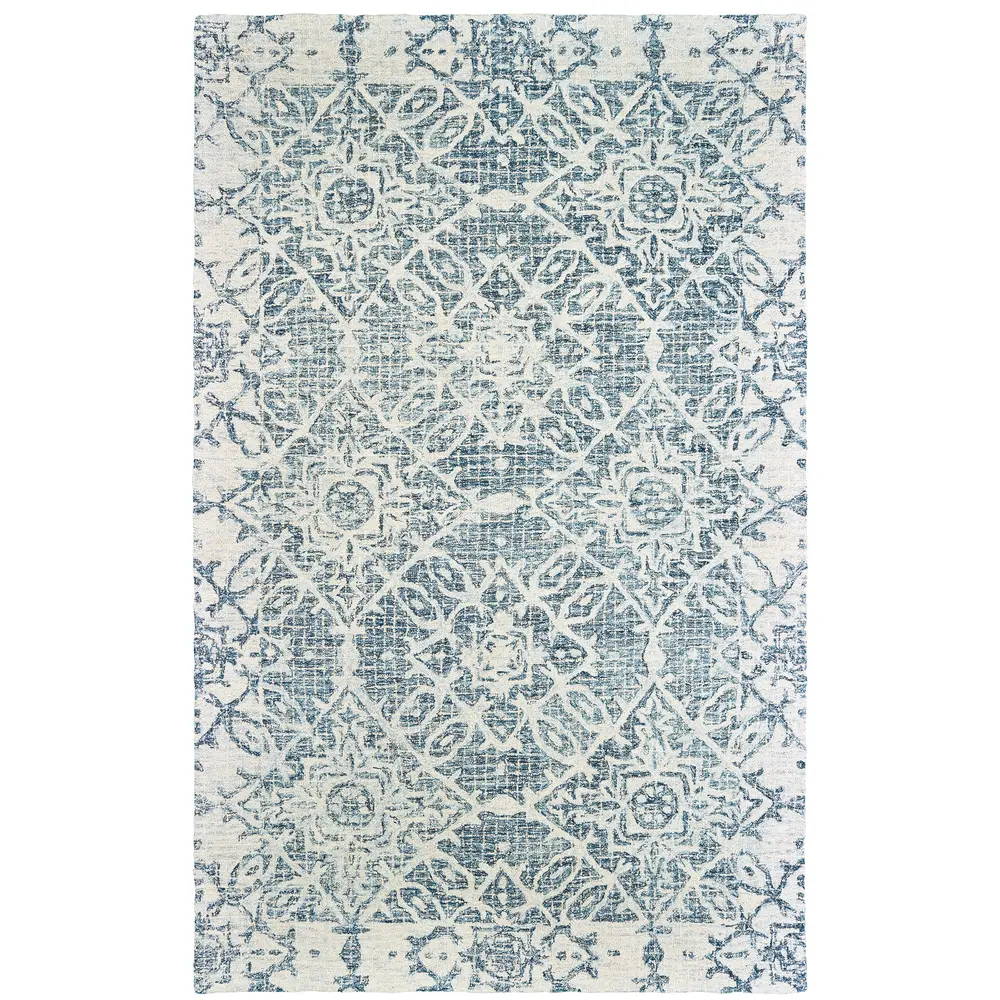 Tallavera 55603 Blue/ Ivory Indoor Area Rug - 10' x 13'