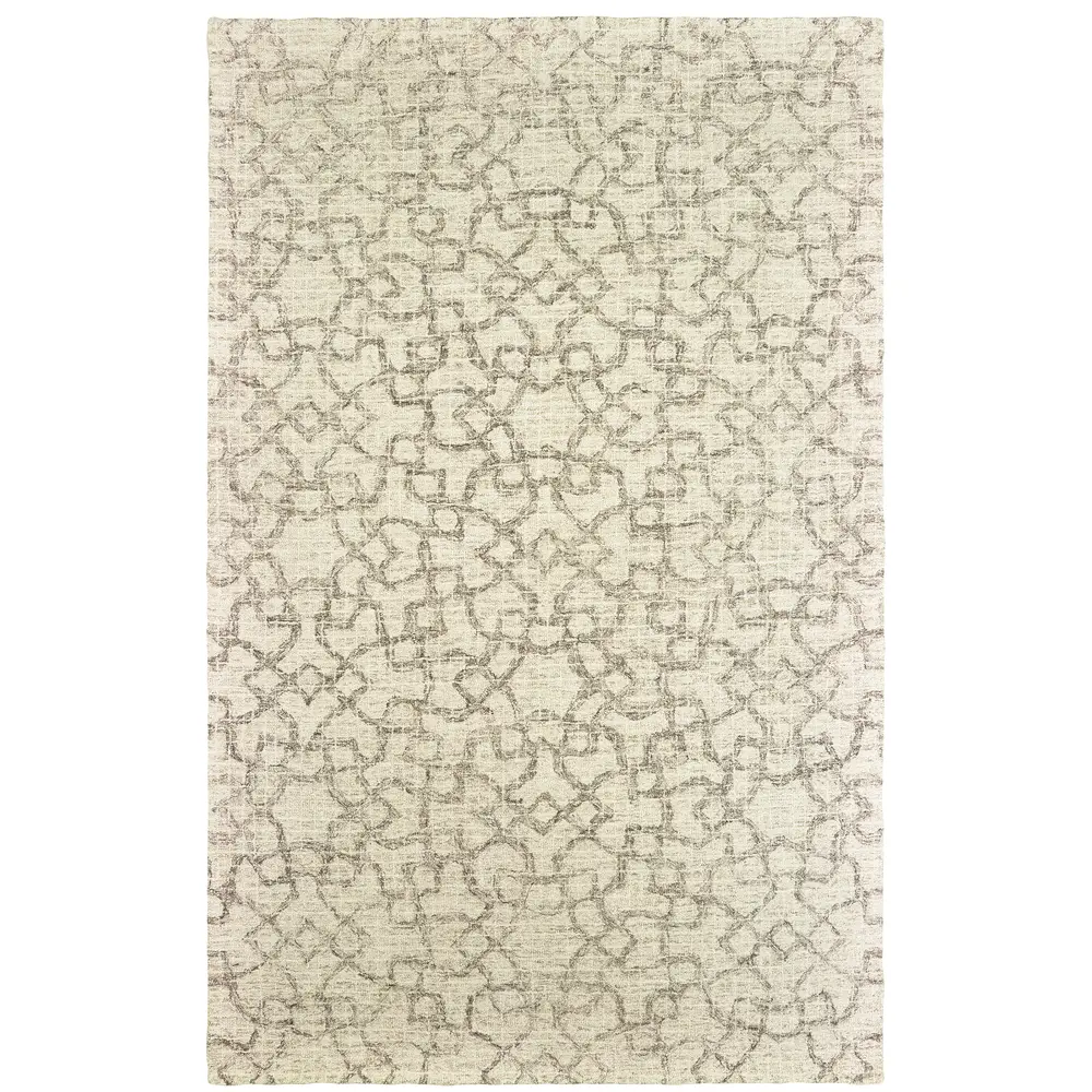 Tallavera 55608 Tan/ Ivory Indoor Area Rug - 8' x 10'