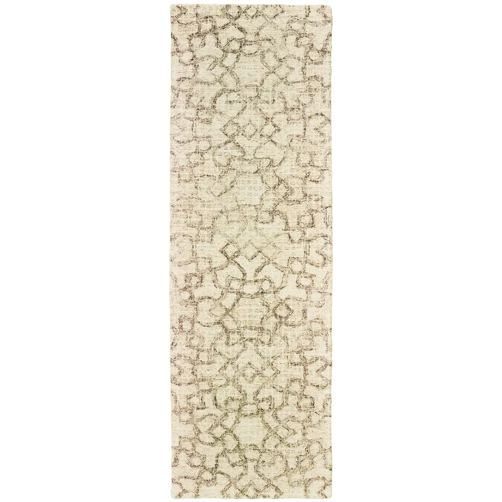 Tallavera 55608 Tan/ Ivory Indoor Area Rug - 2'6