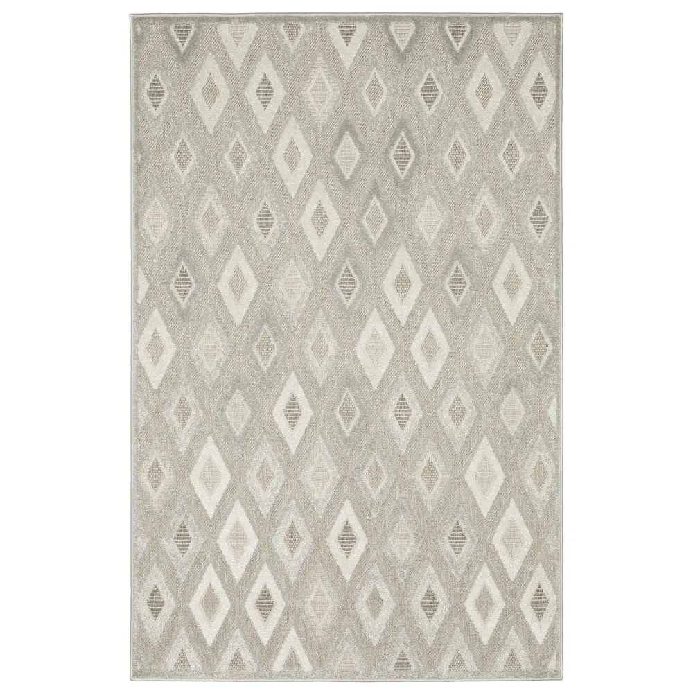 Tangier TAN02 Beige/ Grey Indoor Area Rug - 7'10