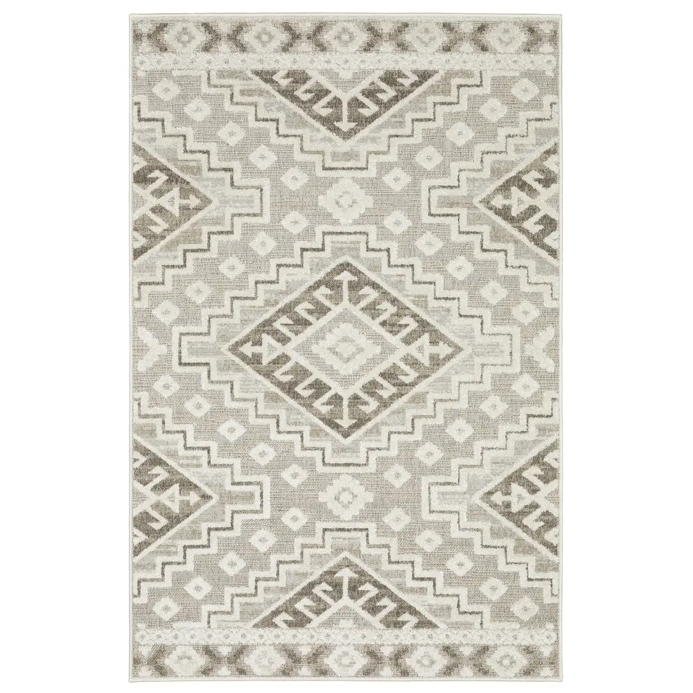 Tangier TAN03 Beige/ Brown Indoor Area Rug - 5'3