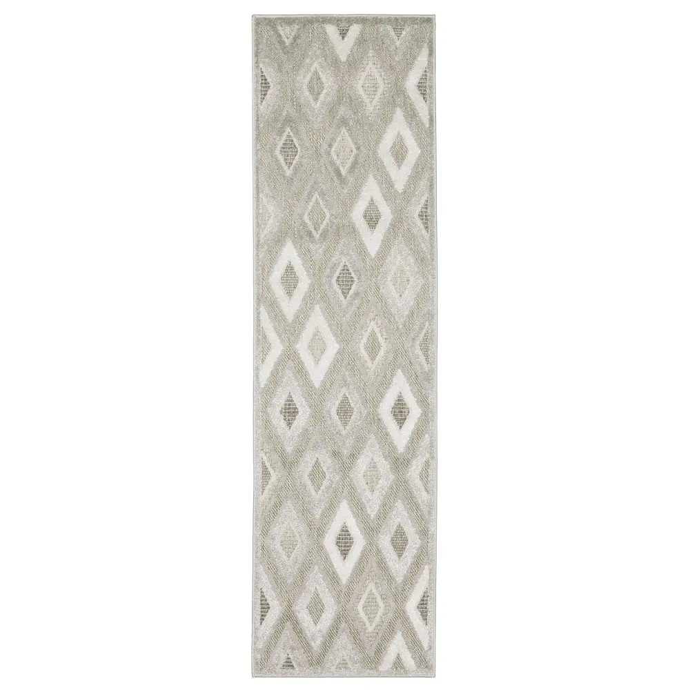 Tangier TAN02 Beige/ Grey Indoor Area Rug - 2'3
