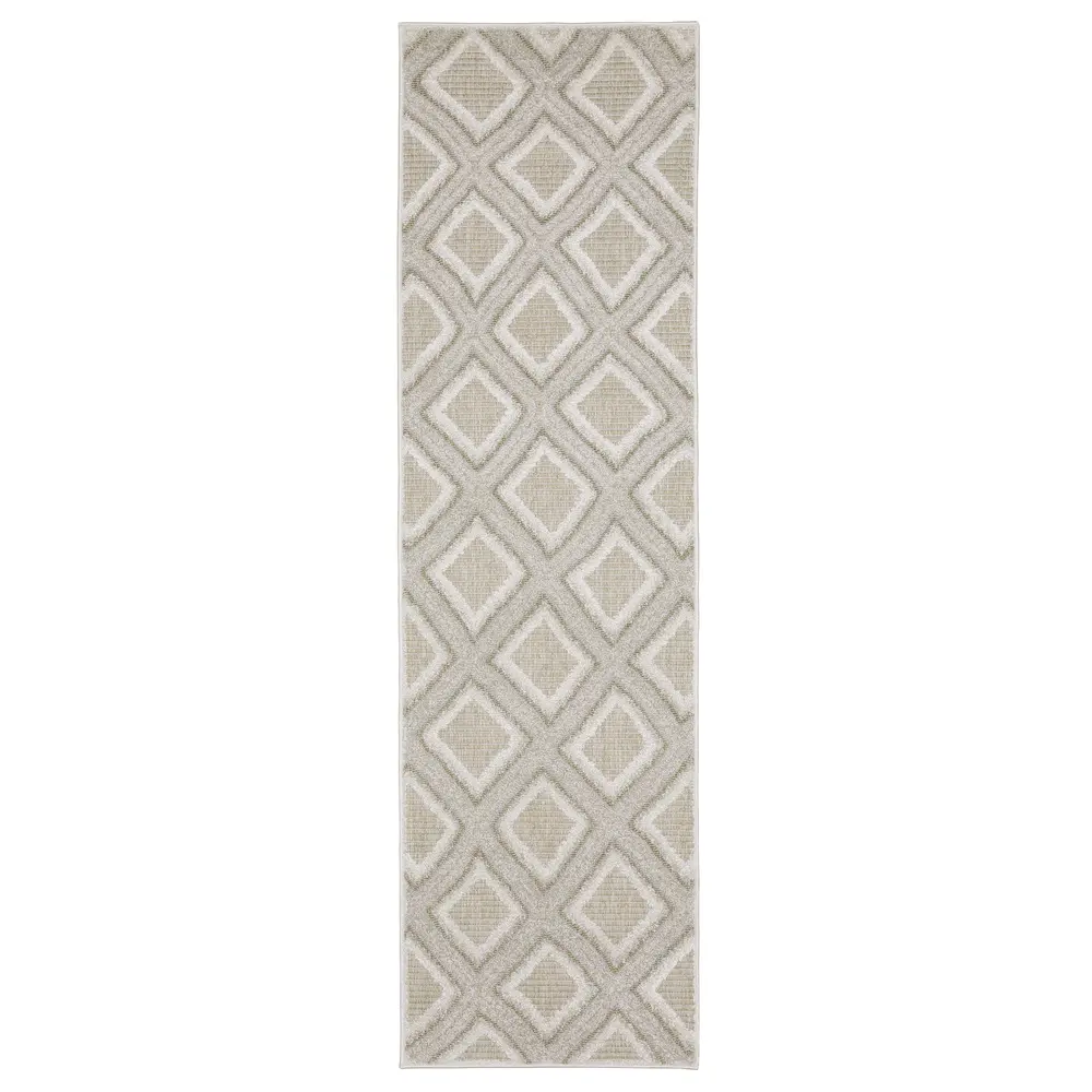 Tangier TAN04 Grey/ Beige Indoor Area Rug - 2'3