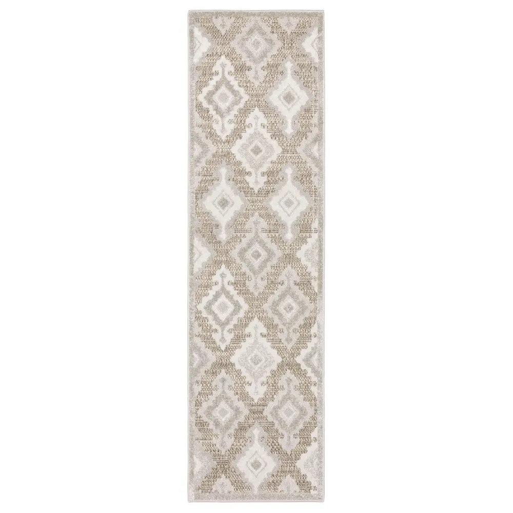 Tangier TAN08 Beige/ Grey Indoor Area Rug - 2'3