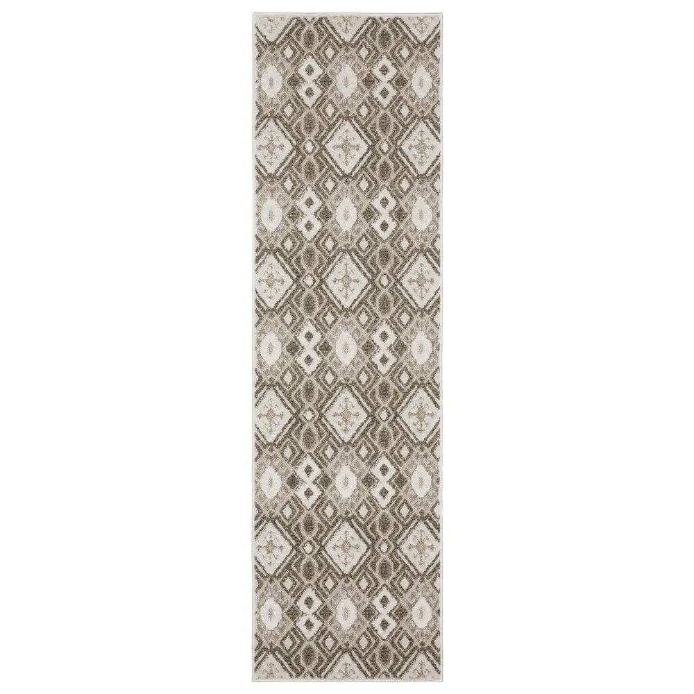 Tangier TAN10 Brown/ Beige Indoor Area Rug - 2'3