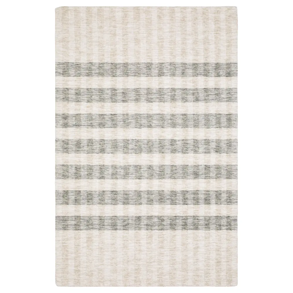 Thatcher THA01 Beige/ Grey Indoor Area Rug - 5' x 8'
