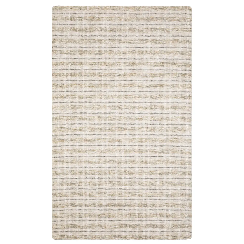 Thatcher THA02 Beige/ Gold Indoor Area Rug - 5' x 8'
