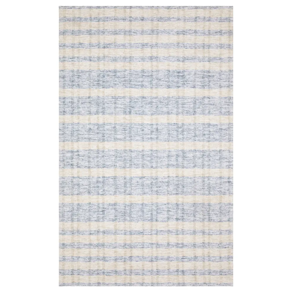 Thatcher THA06 Beige/ Blue Indoor Area Rug - 8' x 10'