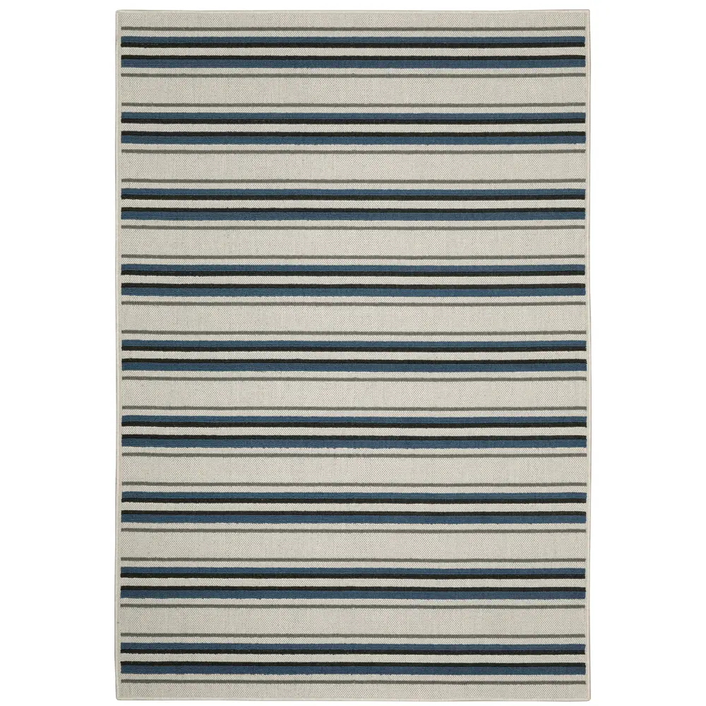 Torrey 5571Y Light Grey/ Blue Indoor/Outdoor Area Rug - 5'3