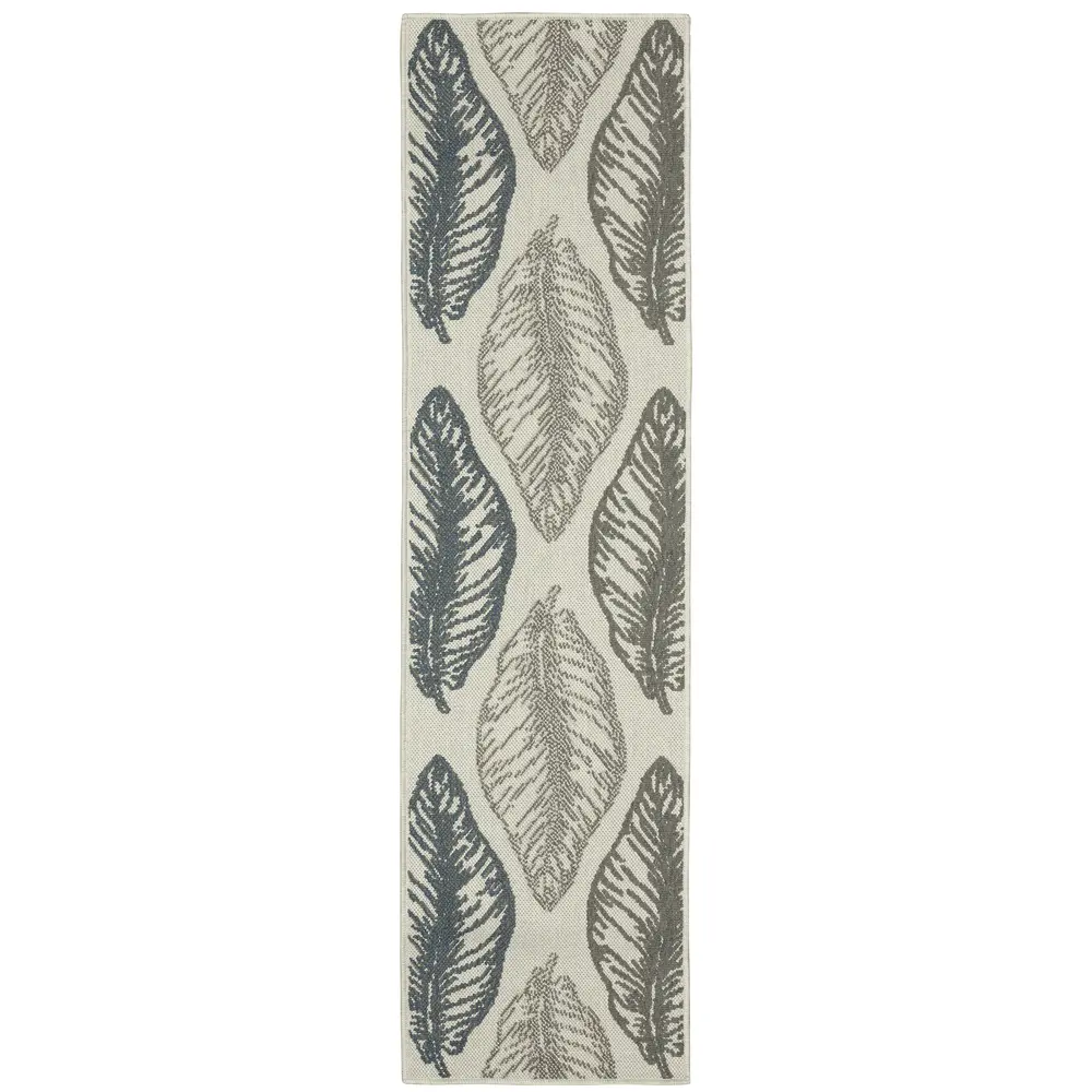 Torrey 5570Y Light Grey/ Grey Indoor/Outdoor Area Rug - 1'10