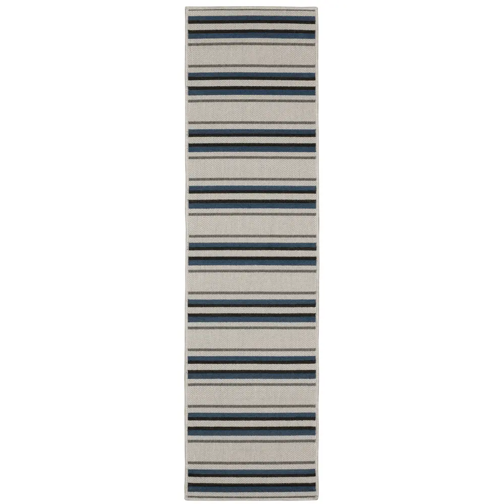 Torrey 5571Y Light Grey/ Blue Indoor/Outdoor Area Rug - 1'10