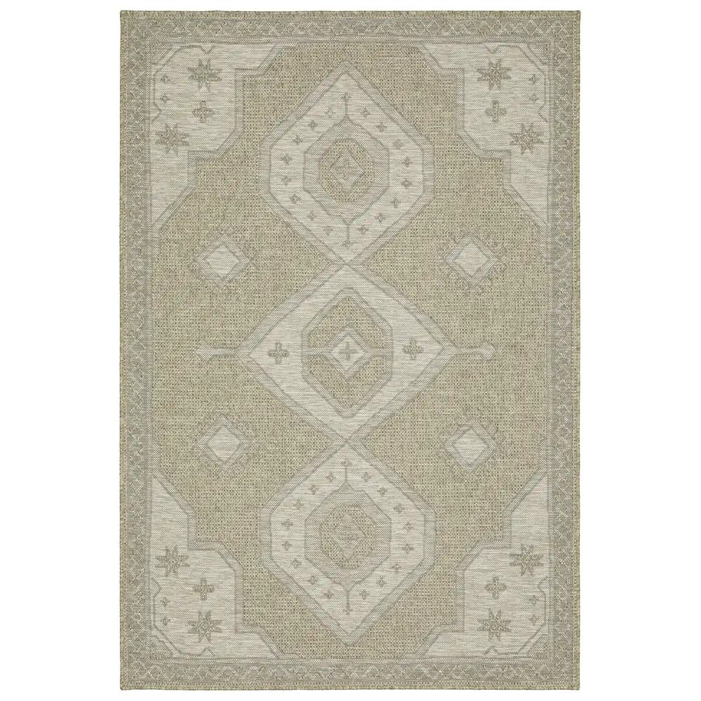 Tortuga TR08A Beige/ Black Indoor/Outdoor Area Rug - 5'3