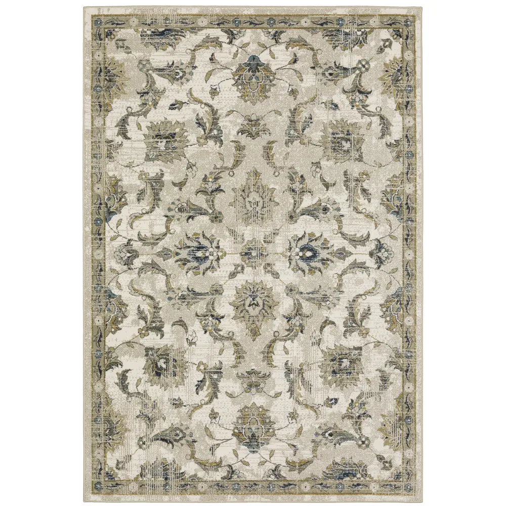 Venice 4333V Beige/ Gold Indoor Area Rug - 3'10