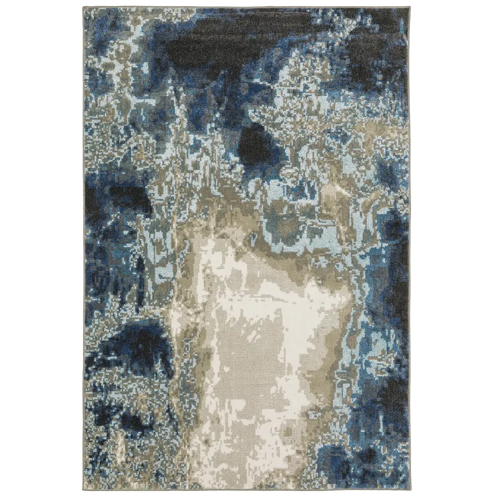 Venice 4151Z Blue/ Grey Indoor Area Rug - 3'10