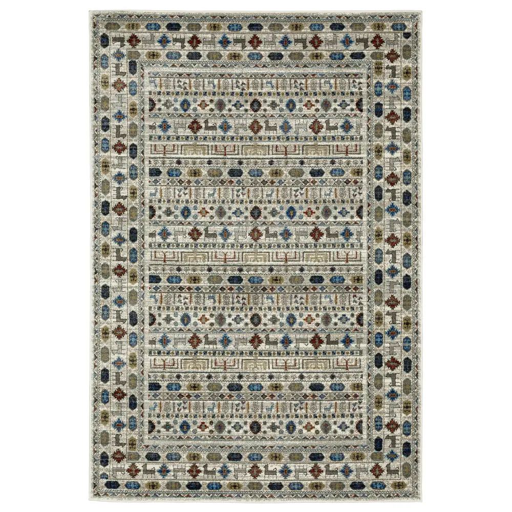 Venice 248W8 Ivory/ Multi Indoor Area Rug - 6'7