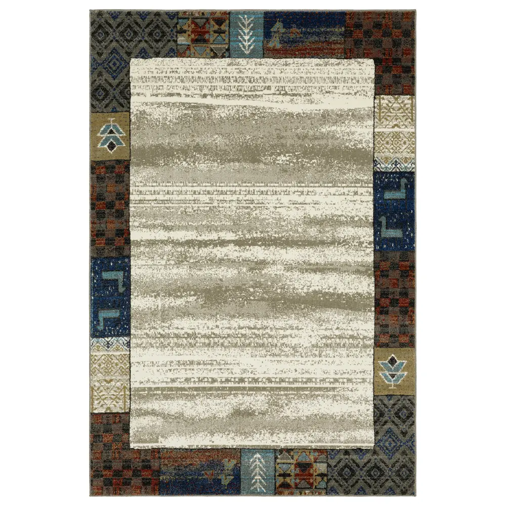 Venice 5774W Beige/ Multi-colored Indoor Area Rug - 9'10