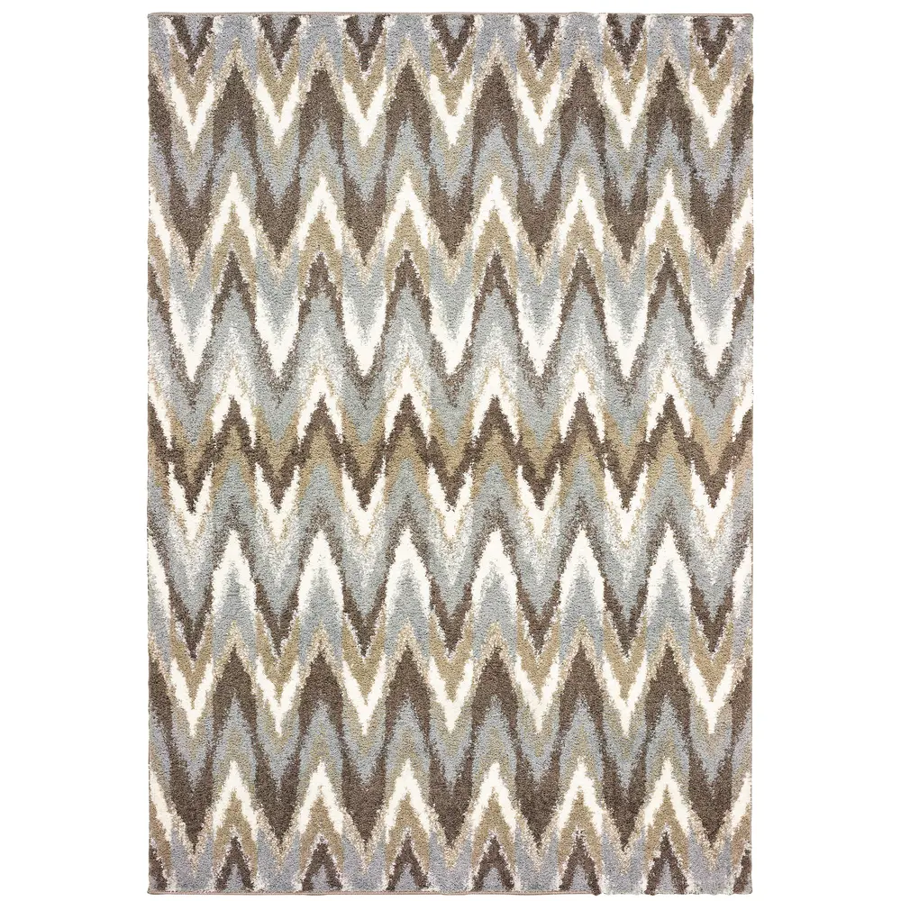 Verona 004D6 Grey/ Taupe Indoor Area Rug - 9'10