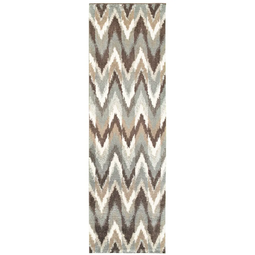 Verona 004D6 Grey/ Taupe Indoor Area Rug - 2'3