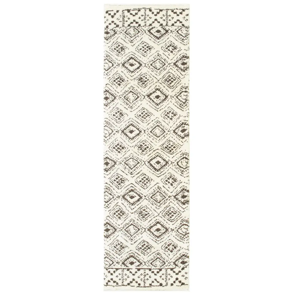 Verona 1330W Ivory/ Brown Indoor Area Rug - 2'3