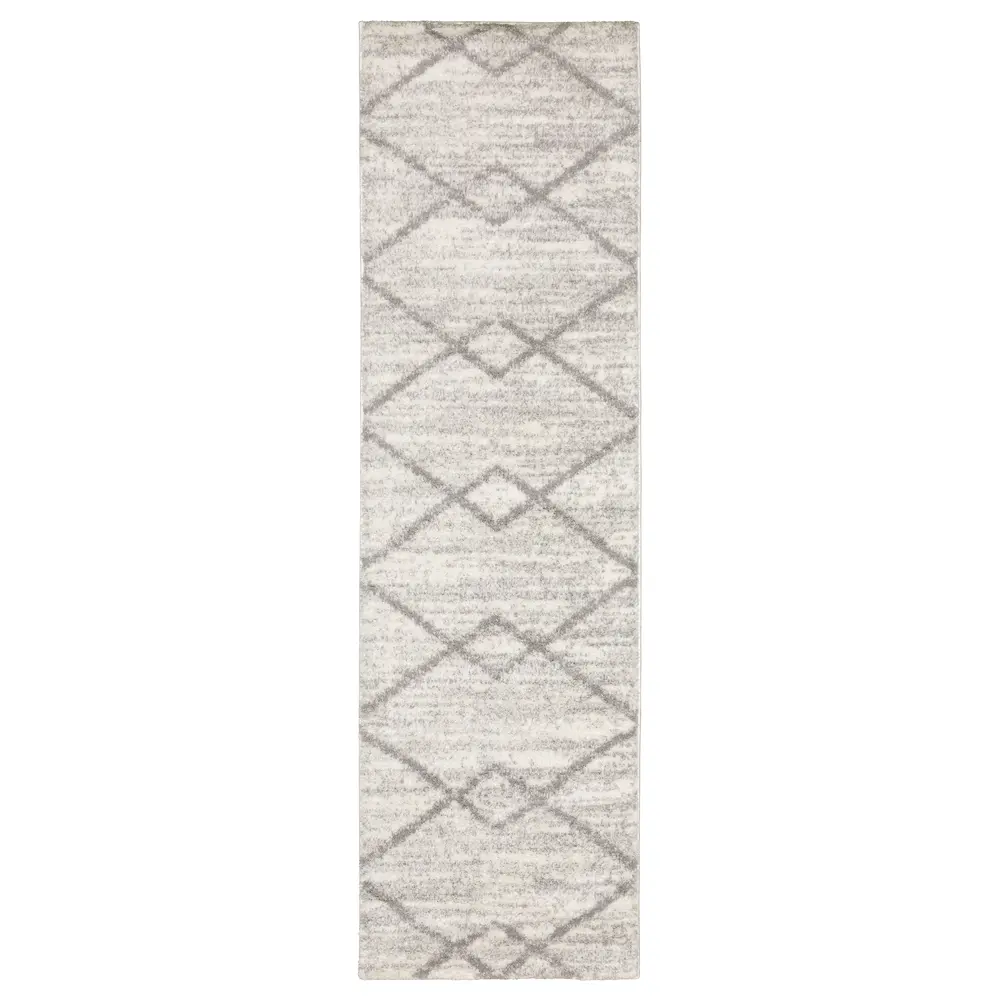 Verona 143W6 Ivory/ Grey Indoor Area Rug - 2'3