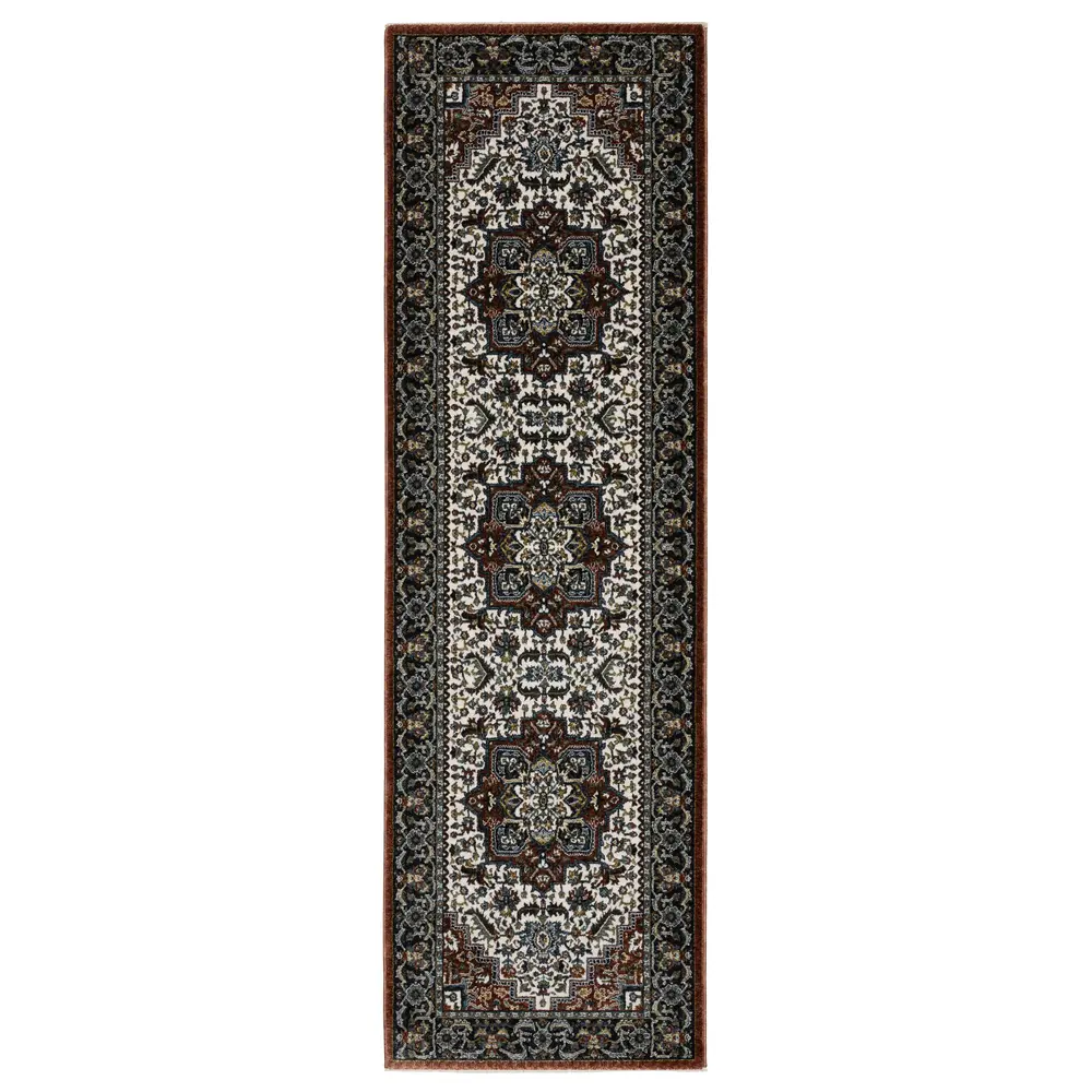 Vivian VI06A Red/ Multi Indoor Area Rug - 2'3
