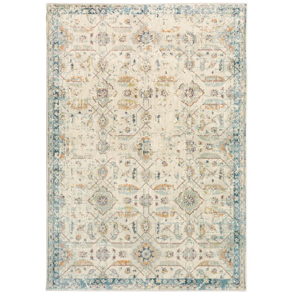 Xanadu 047H6 Beige/ Blue Indoor Area Rug - 9'10