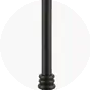 Body: Black; Base: Black; Shade (Outside): Brown; Shade (Inside): White