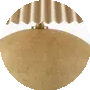 Body: Light Gray; Base: Light Gray; Shade: Wheat; Finial: Cream; Harp: Metallic - Nickel; Cord: Translucent