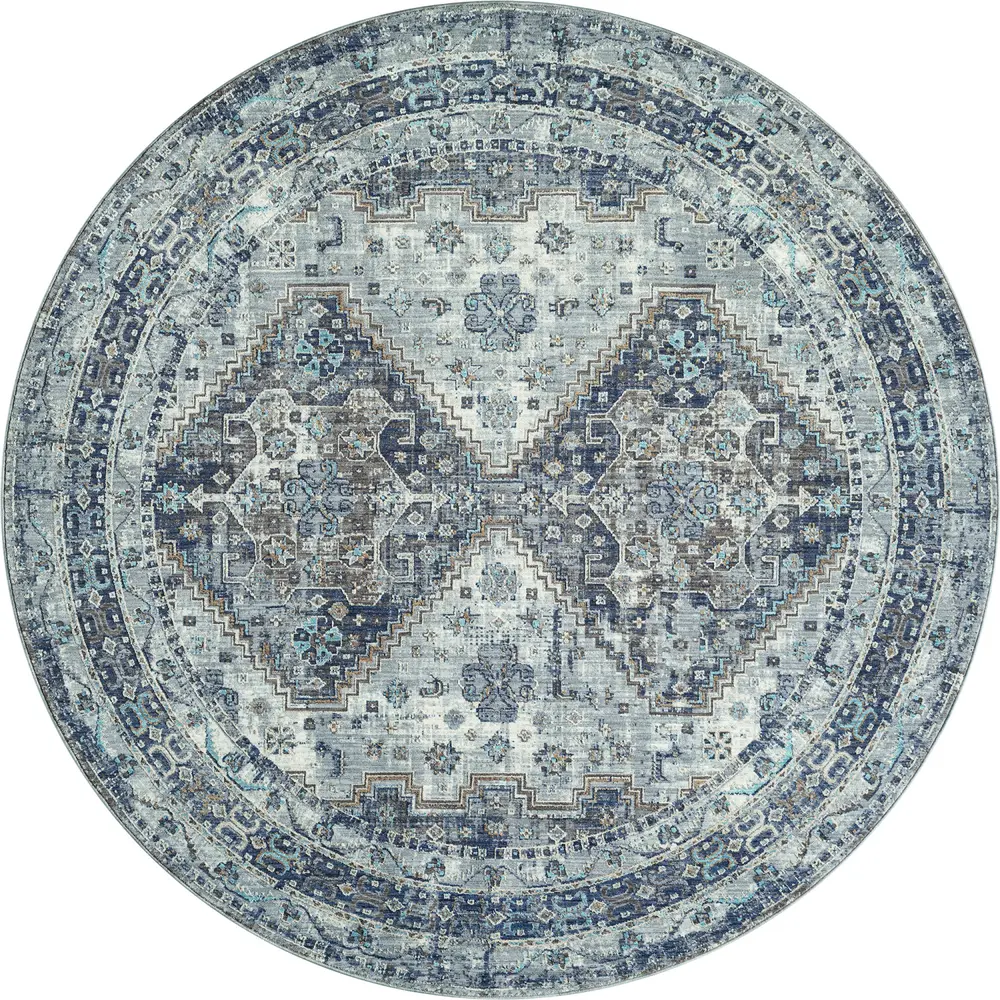 United Weavers Armada Crosswinds Blue Round Rug 7'11
