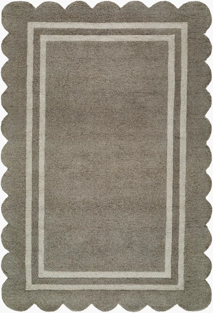 Scalloped SCP-2302 6' x 9' Handmade Rug