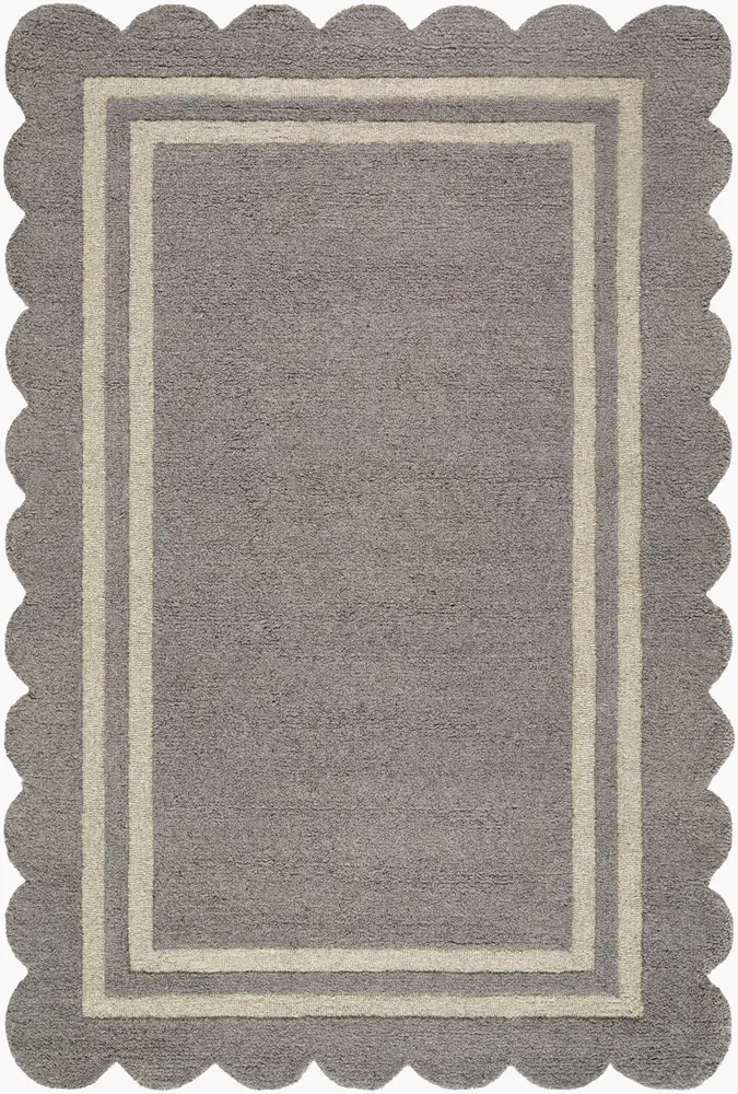 Scalloped SCP-2304 6' x 9' Handmade Rug