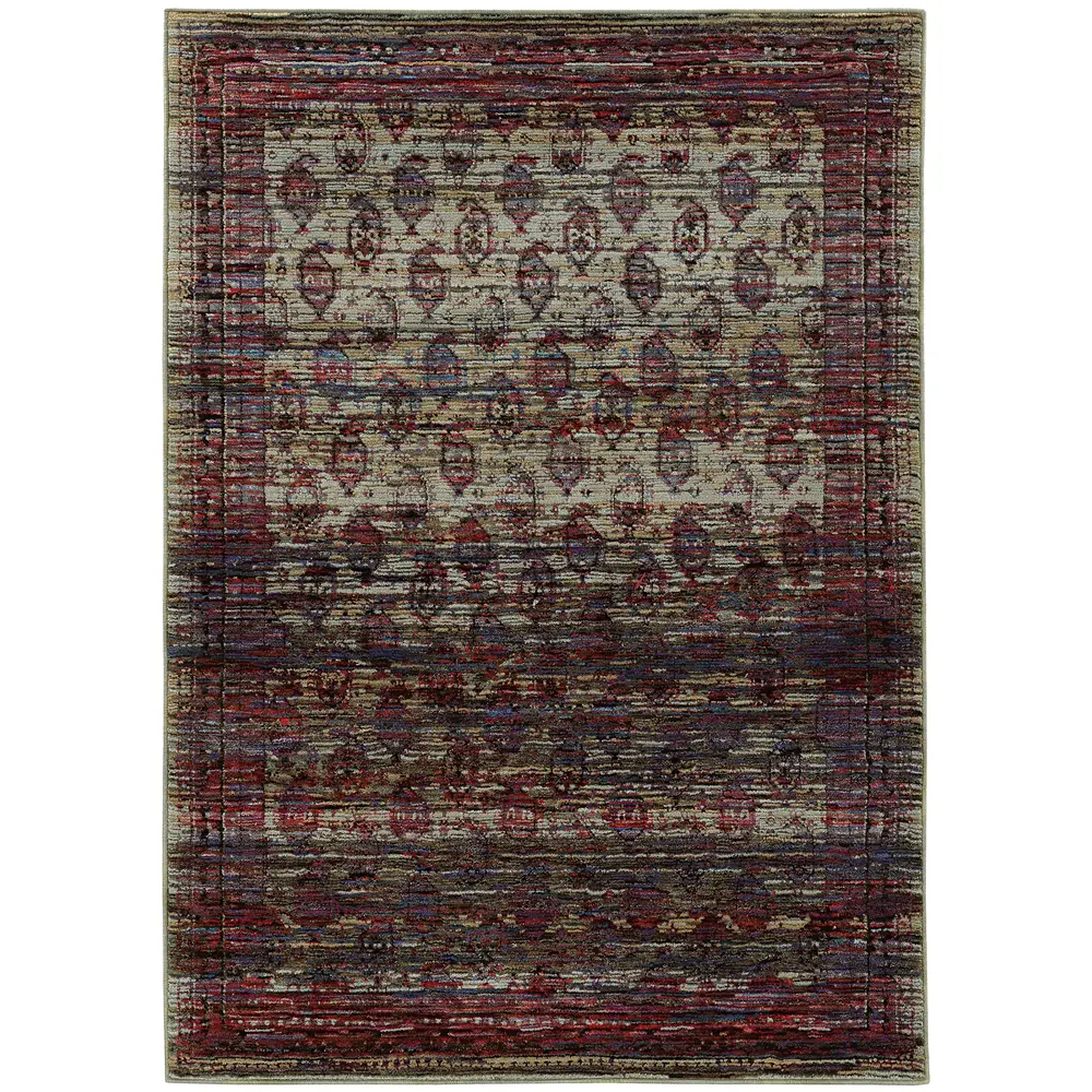 Andorra 7122D Multi/ Red Indoor Area Rug - 10' x 13'2